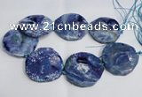 CNG1553 15.5 inches 50*52mm faceted freeform agate beads