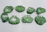 CNG1564 30*40mm - 40*50mm freeform plated druzy agate beads