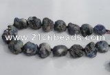 CNG1578 18*25mm - 20*30mm nuggets plated druzy agate beads