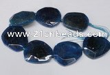 CNG1607 15.5 inches 45*50mm faceted freeform agate beads