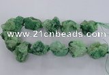 CNG1671 15.5 inches 22*30mm - 25*45mm nuggets plated druzy agate beads