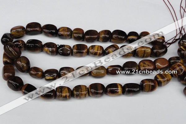 CNG18 15.5 inches 12*17mm nuggets yellow tiger eye gemstone beads
