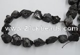 CNG1815 15.5 inches 15*20mm - 20*25mm nuggets plated rose quartz beads