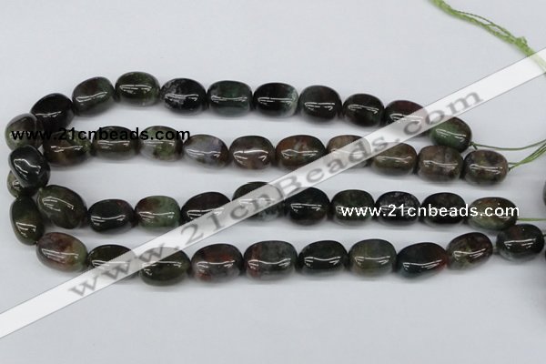 CNG20 15.5 inches 12*17mm nuggets Indian agate gemstone beads