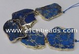 CNG2123 8 inches 30*45mm - 40*48mm freeform sea sediment jasper beads