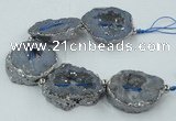 CNG2320 7.5 inches 25*35mm - 35*40mm freeform druzy agate beads