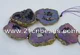 CNG2339 7.5 inches 40*50mm - 55*60mm freeform druzy agate beads