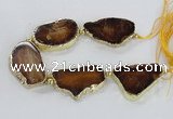 CNG2370 7.5 inches 25*45mm - 30*40mm freeform agate gemstone beads
