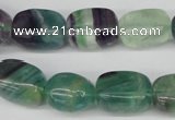 CNG24 15.5 inches 12*17mm nuggets fluorite gemstone beads