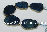 CNG2400 7.5 inches 35*45mm - 45*55mm freeform agate gemstone beads