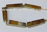 CNG2418 8 inches 15*55mm trapezoid agate gemstone beads wholesale
