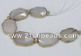 CNG2448 7.5 inches 20*25mm - 25*35mm faceted freeform agate beads