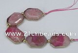 CNG2451 7.5 inches 20*25mm - 25*35mm faceted freeform agate beads