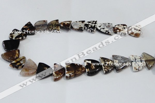 CNG2527 15.5 inches 15*20mm - 20*25mm triangle agate beads