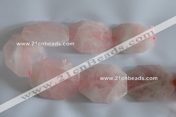 CNG2540 48*58mm – 50*60mm nuggets rose quartz beads wholesale