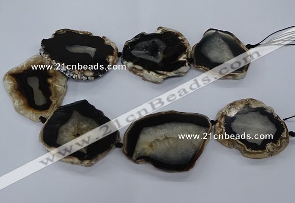 CNG2615 15.5 inches 45*50mm - 50*60mm freeform druzy agate beads