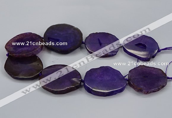 CNG2785 15.5 inches 35*40mm - 45*50mm freeform agate beads