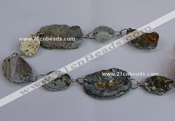 CNG2840 20*25mm - 32*50mm freeform druzy agate beads wholesale