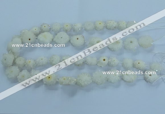 CNG2965 15.5 inches 8*10mm - 15*18mm freeform druzy agate beads