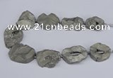 CNG3090 15.5 inches 25*30mm - 35*50mm freeform plated druzy agate beads