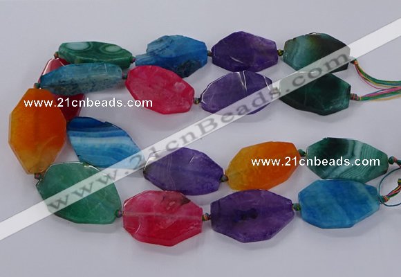 CNG3110 15.5 inches 25*40mm - 30*45mm freeform agate beads