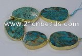 CNG3121 8 inches 30*45mm - 40*50mm freeform ocean agate beads