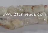 CNG3150 15.5 inche 8*15mm - 11*20mm freeform plated druzy agate beads