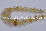 CNG3205 10*25mm - 12*45mm faceted nuggets yellow quartz beads