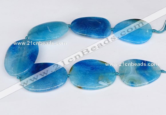 CNG3352 15.5 inches 40*50mm - 45*60mm freeform agate beads