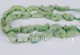 CNG3378 20*30mm - 30*45mm freeform plated druzy agate beads