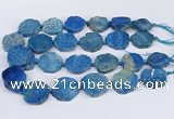 CNG3485 20*25mm - 30*35mm freeform chrysanthemum agate beads