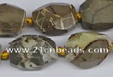CNG3528 15.5 inches 13*18mm - 15*20mm faceted nuggets devil jasper beads
