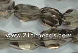 CNG401 15.5 inches 15*20mm faceted nuggets smoky quartz beads