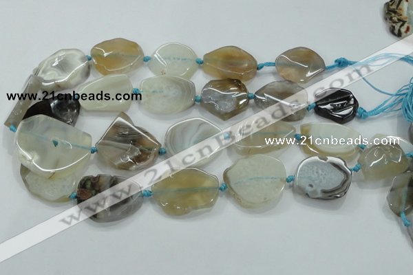 CNG451 15.5 inches 20*28mm - 30*42mm nuggets agate gemstone beads
