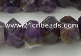CNG5052 13*18mm - 15*20mm faceted nuggets dogtooth amethyst beads