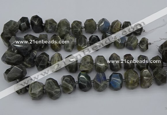 CNG5222 15.5 inches 12*16mm - 15*20mm faceted nuggets labradorite beads
