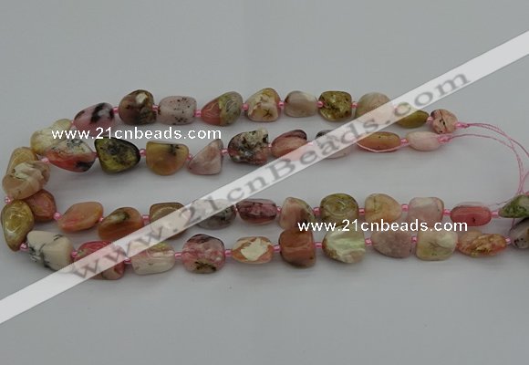 CNG5292 15.5 inches 8*12mm - 15*20mm nuggets pink opal gemstone beads