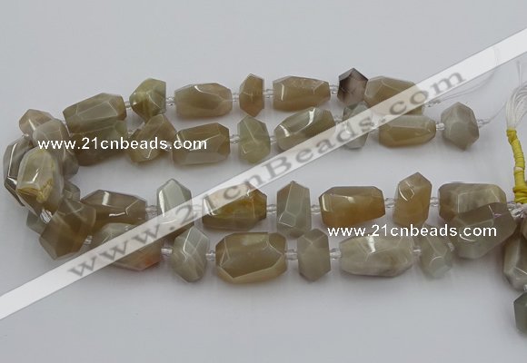 CNG5303 15.5 inches 12*16mm - 18*25mm faceted nuggets moonstone beads