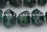 CNG5340 12*16mm - 15*20mm faceted nuggets green apatite beads