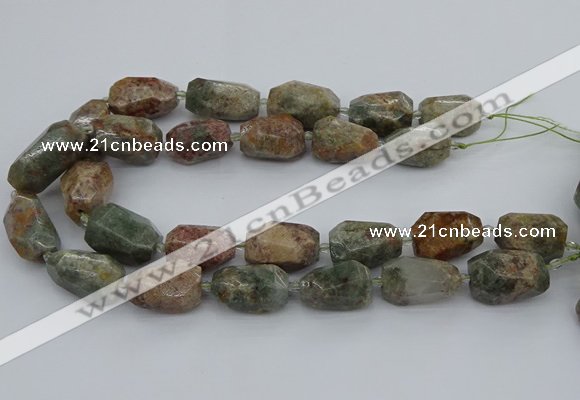 CNG5396 15.5 inches 12*16mm - 18*28mm faceted nuggets ghost gemstone beads