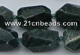 CNG5424 12*16mm - 15*25mm faceted nuggets green apatite beads