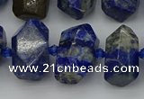 CNG5425 12*16mm - 15*20mm faceted nuggets lapis lazuli beads