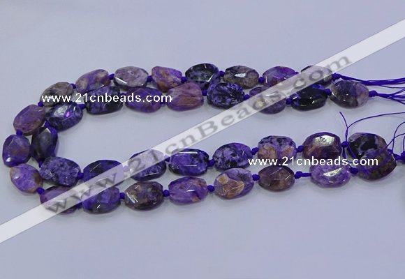 CNG5731 12*16mm - 15*20mm faceted freeform charoite beads