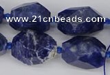 CNG5764 15.5 inches 12*16mm - 15*25mm faceted nuggets sodalite beads