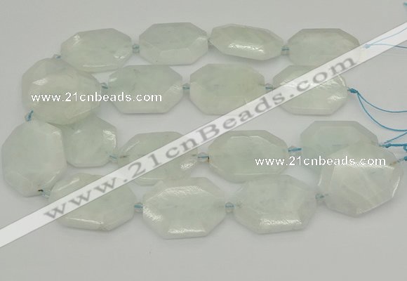 CNG5838 15.5 inches 20*30mm - 35*45mm faceted freeform aquamarine beads