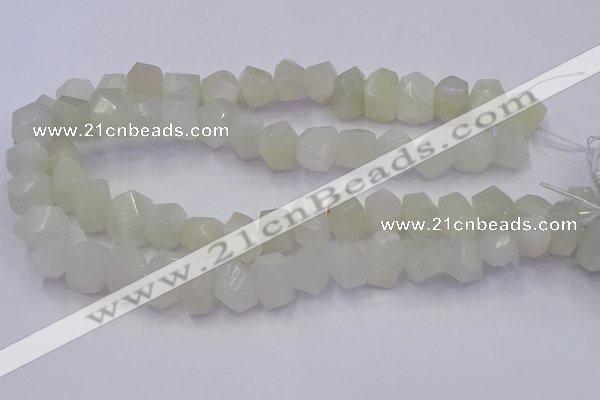 CNG5931 10*14mm - 13*18mm faceted nuggets white moonstone beads