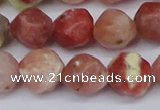 CNG6040 15.5 inches 12mm faceted nuggets rhodochrosite beads