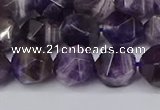 CNG6094 15.5 inches 8mm faceted nuggets dogtooth amethyst beads