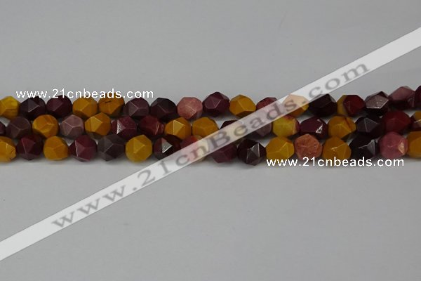 CNG6182 15.5 inches 10mm faceted nuggets mookaite gemstone beads