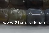 CNG6410 15.5 inches 15*20mm faceted nuggets grey agate beads